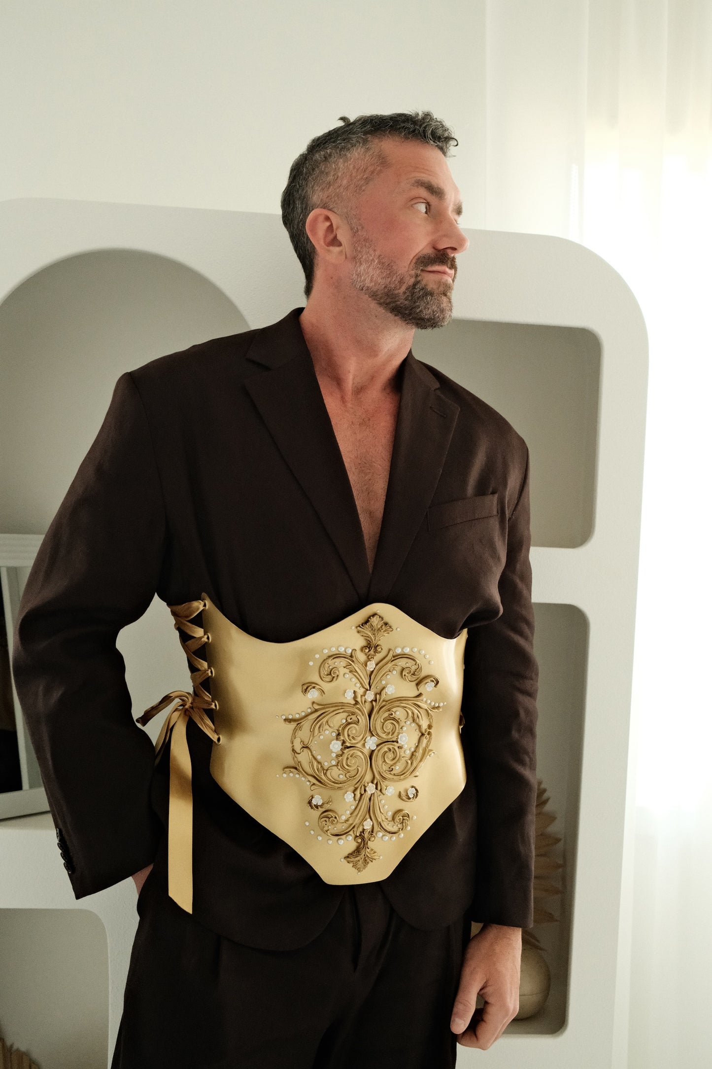 The Midas Gold Embellished Baroque Corset