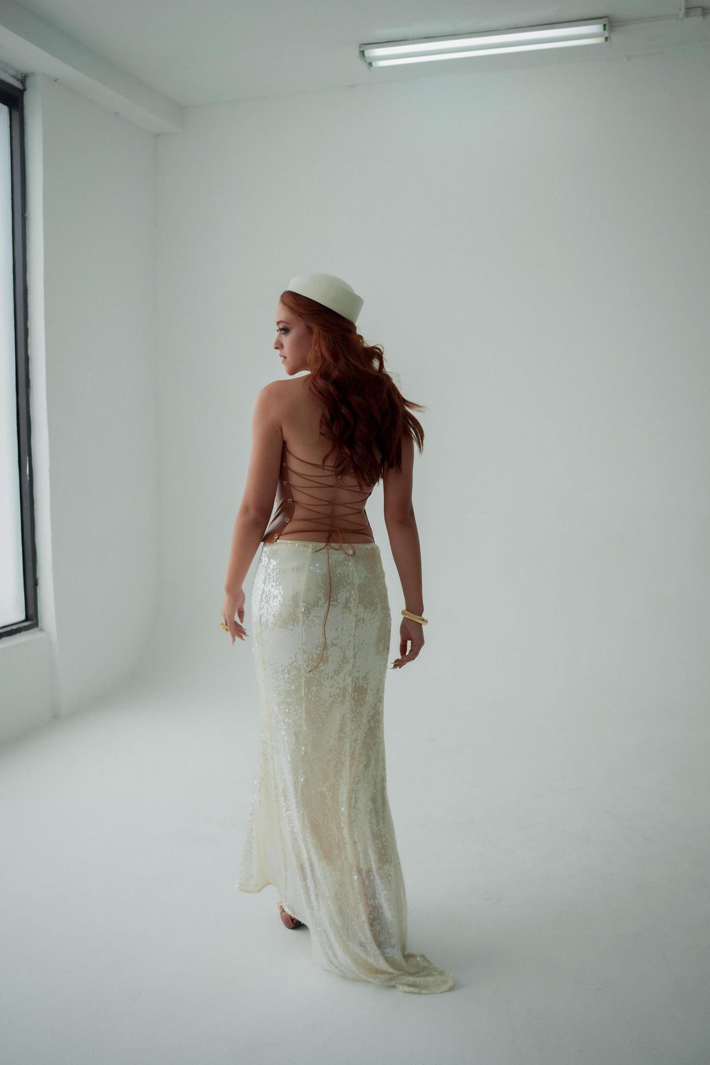 Sculptural Brown Corset Top: Avant Garde Fashion Bustier