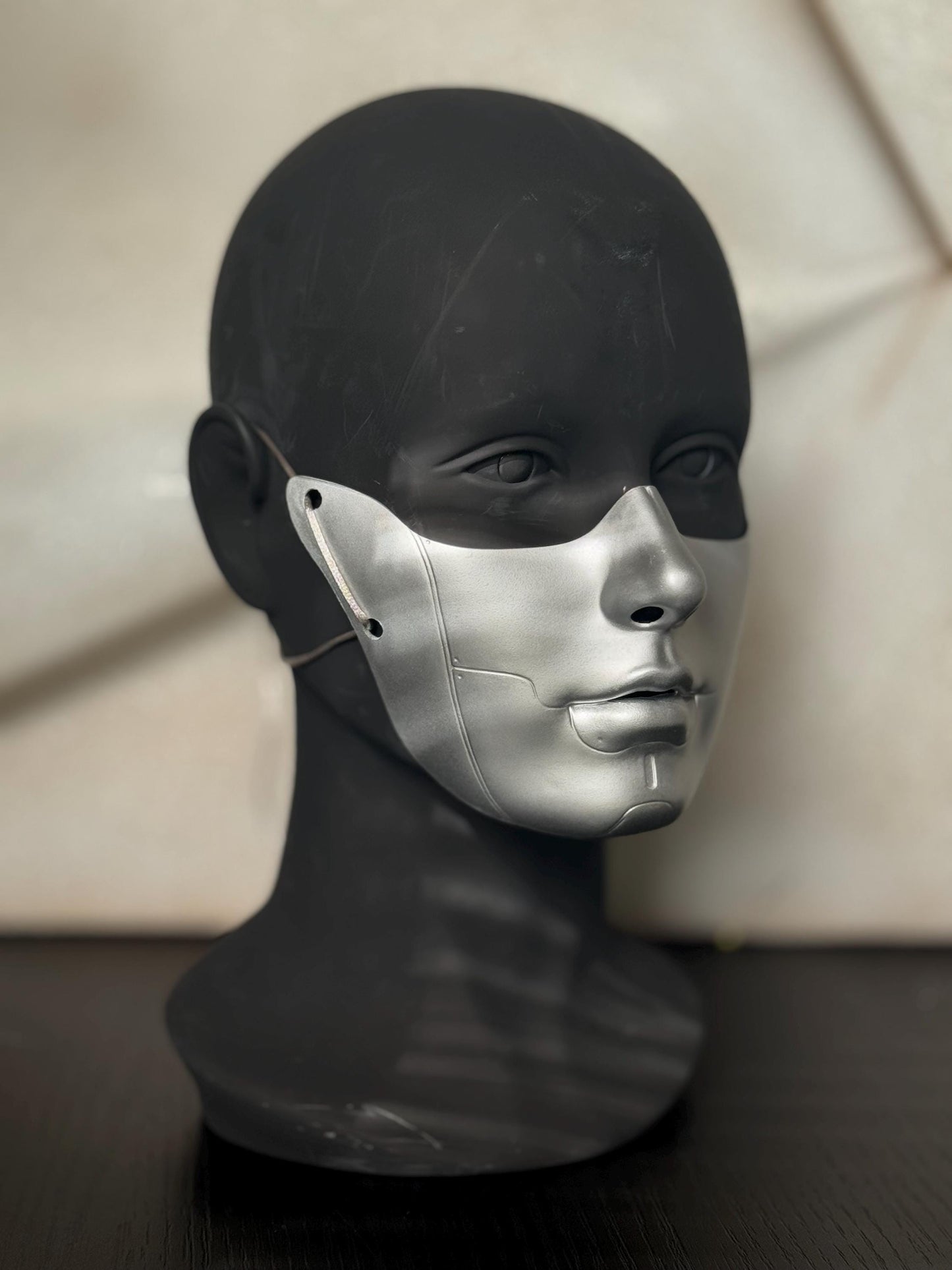 Gold Face Mask: Cyberpunk Cosplay Armor, Gothic Masquerade