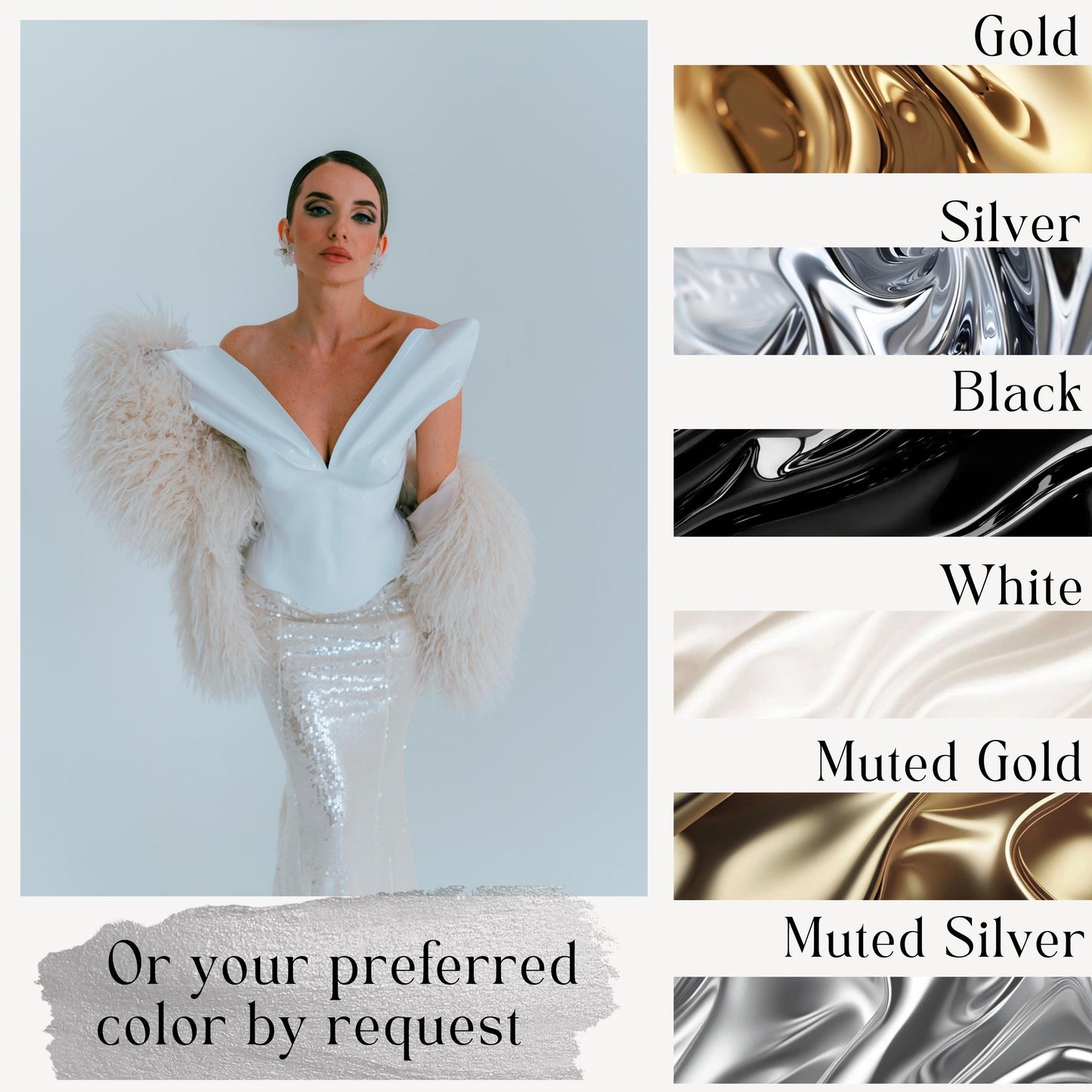 Sculptural White Bridal Corset: Modern Wedding Bustier Top