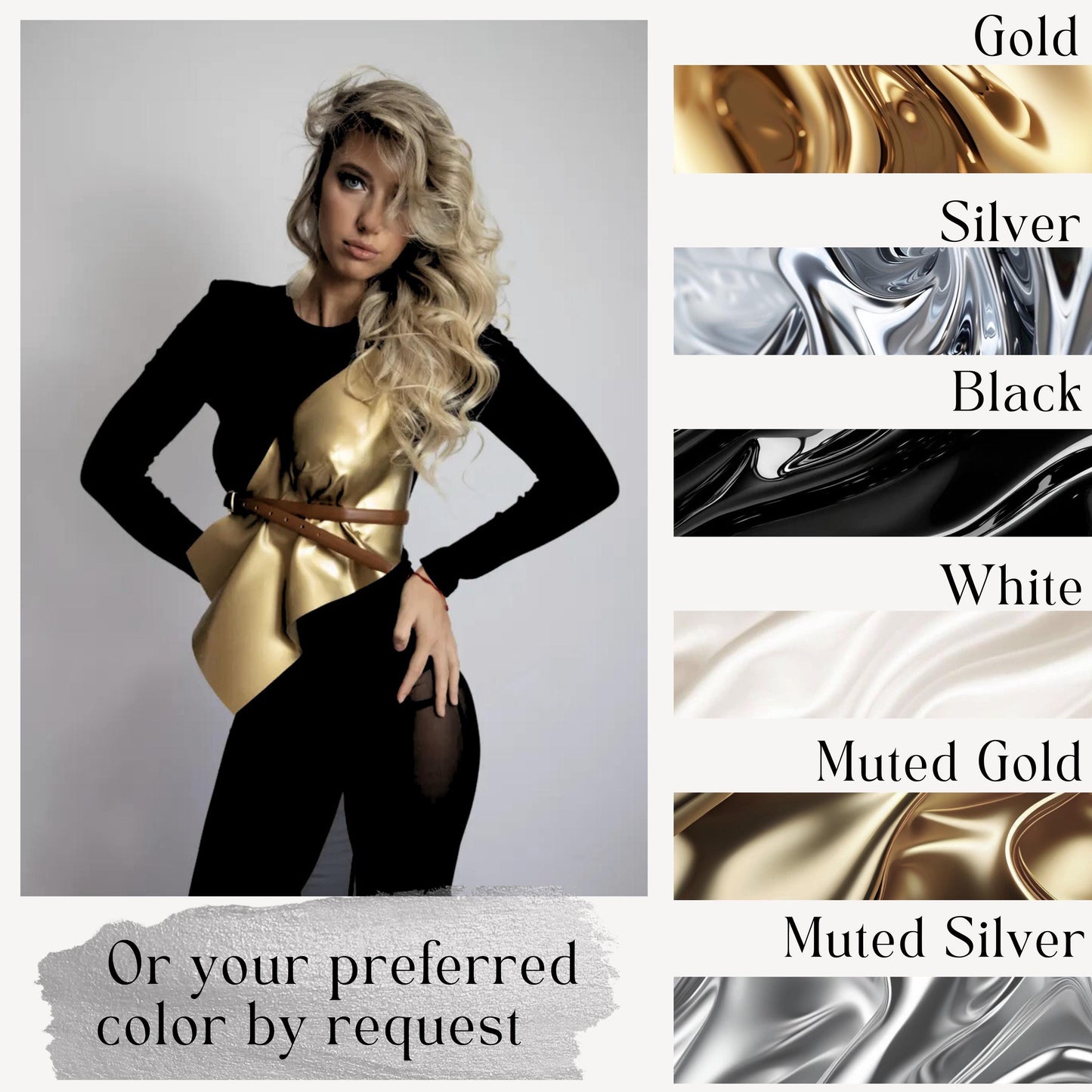 Molded Gold Corset: Avantgarde Fashion Breast Plate Top