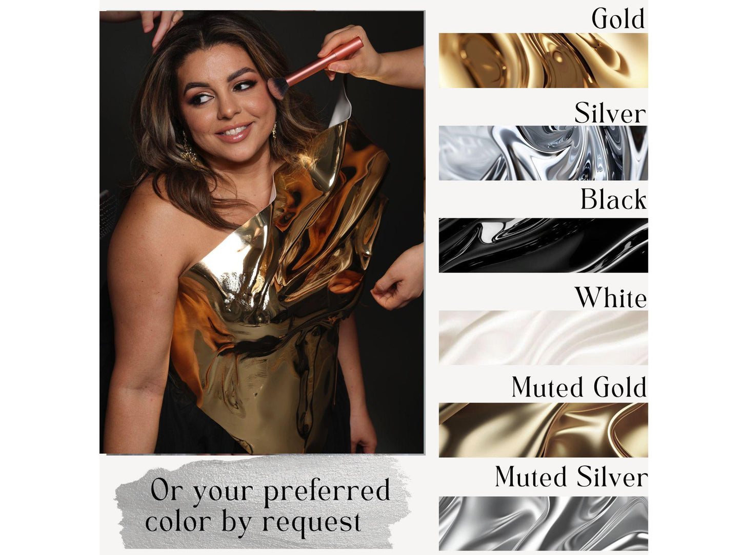 Gold Sculptural Corset: Handcrafted Metallic Statement Top