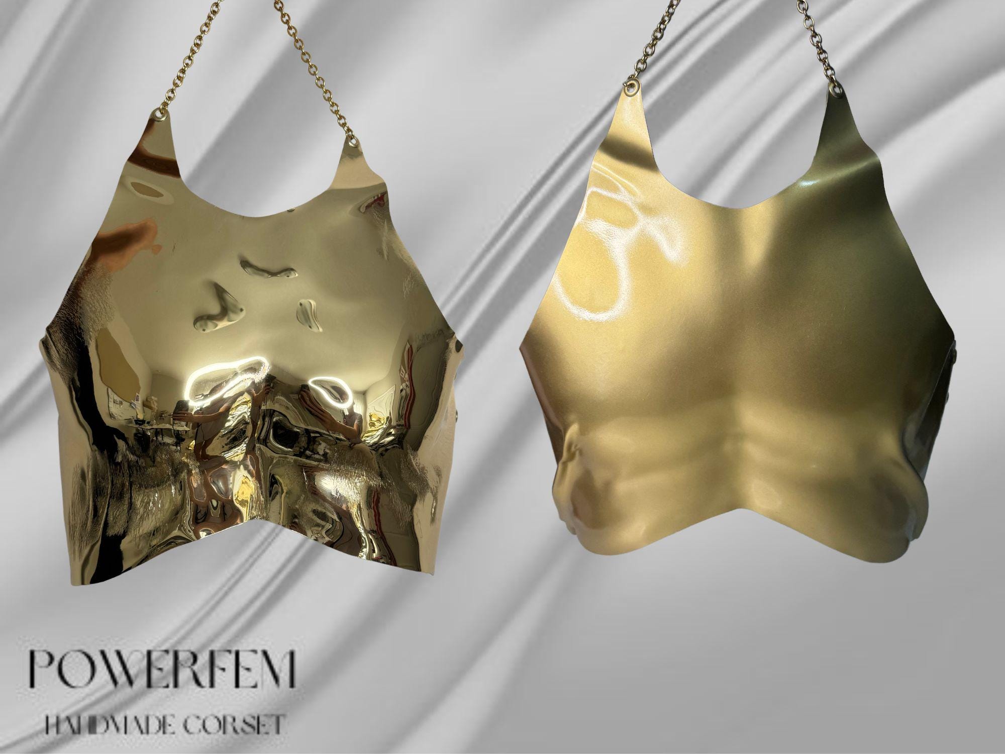 Avant- Garde Gold Corset Breastplate