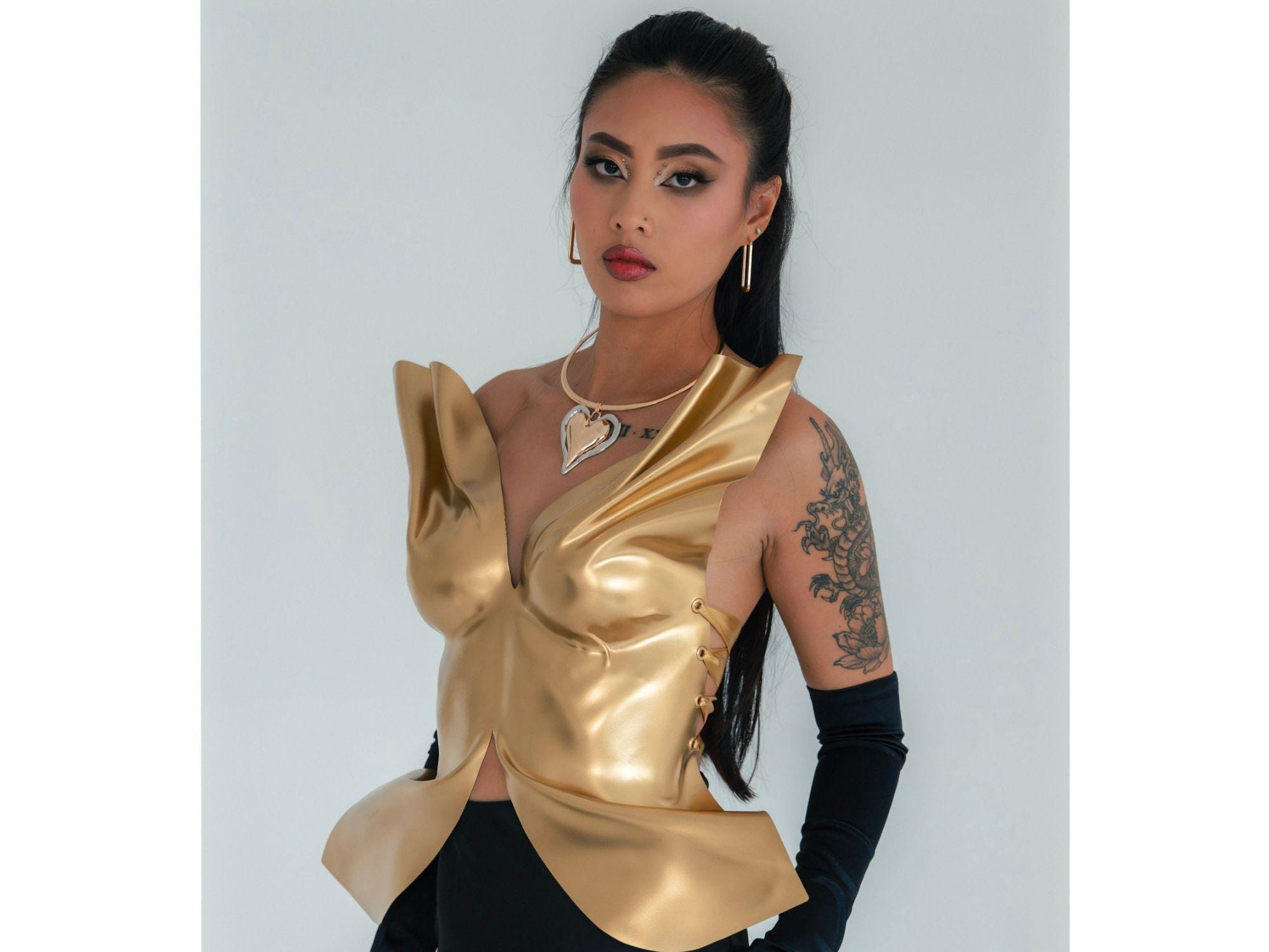 Avant-Garde Sculptural Corset Top for Women
