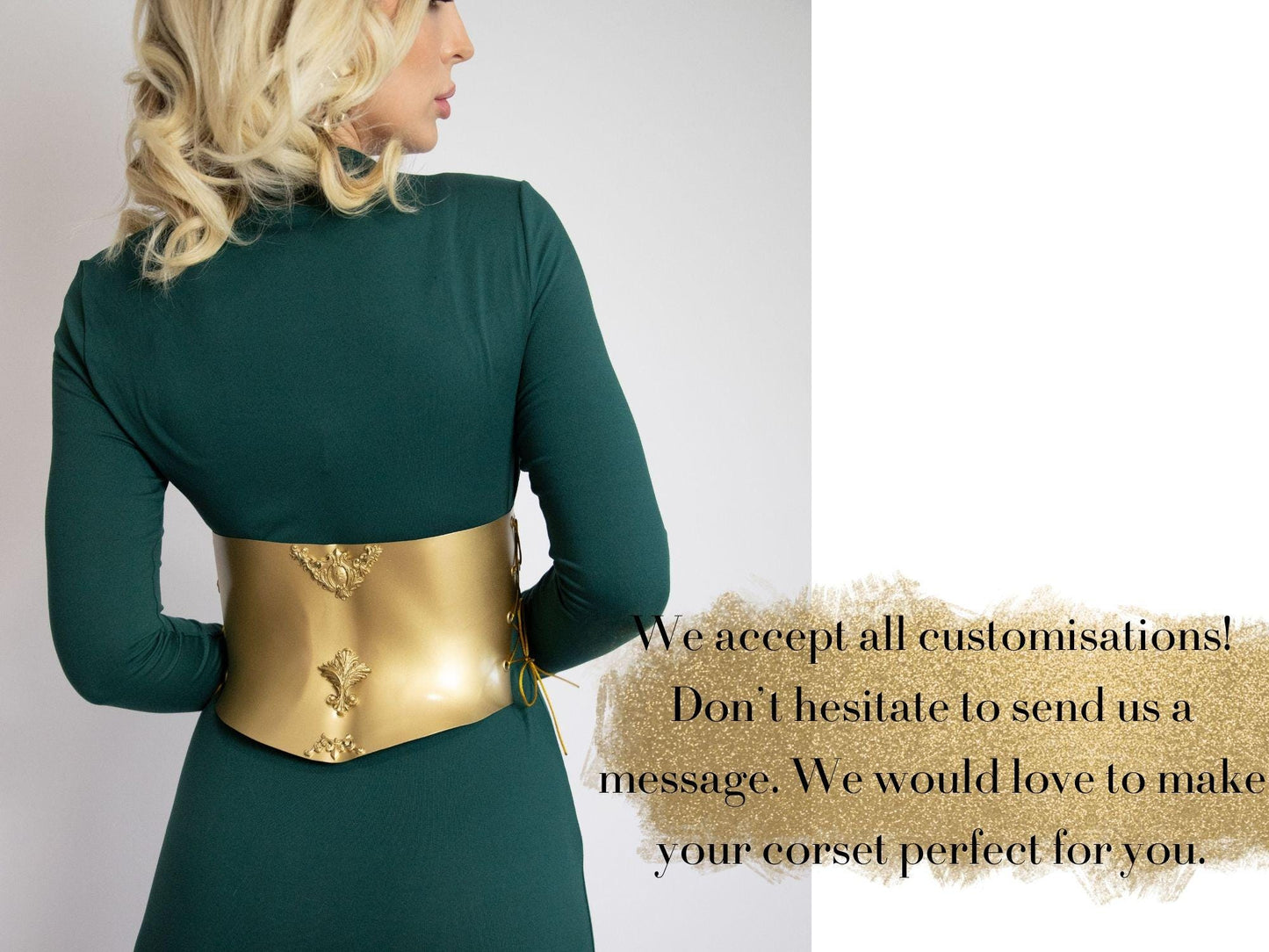 Gold Baroque Corset Belt: Metallic Y2K Rave Costume