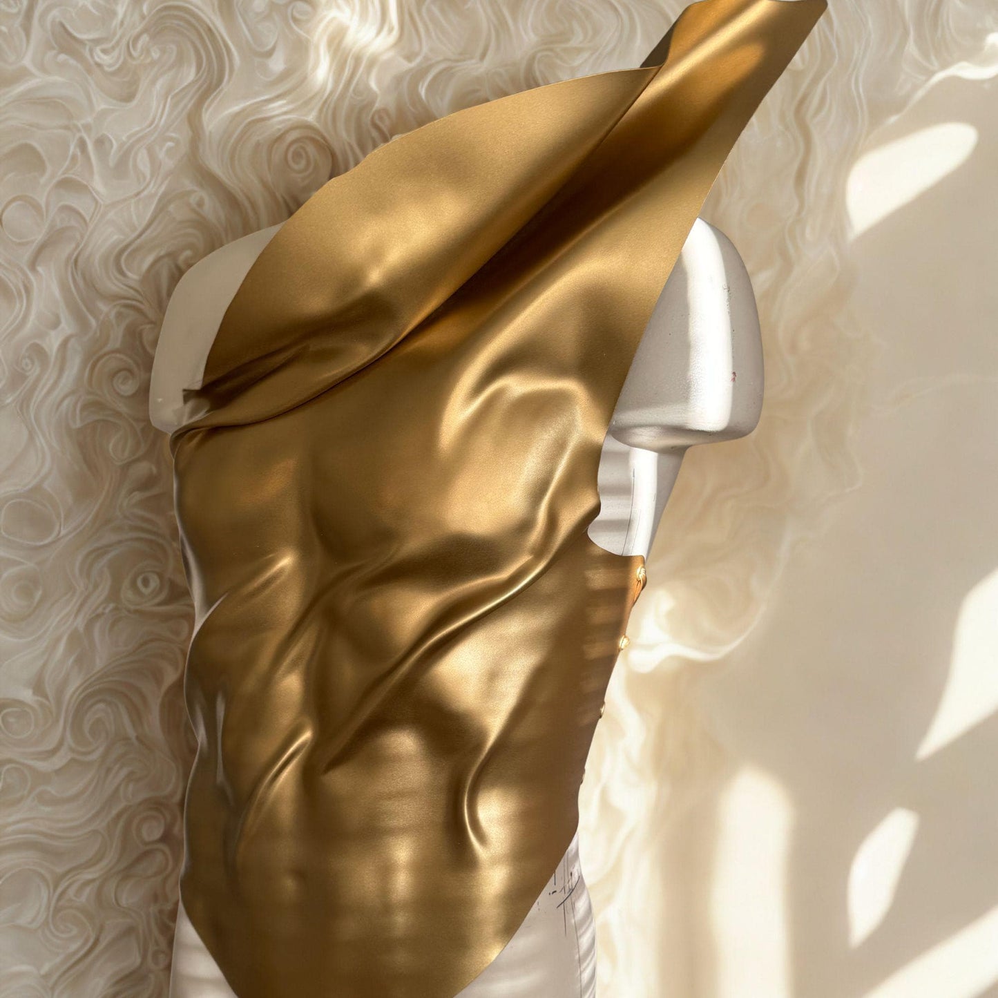 Custom Gold Corset: Men's Warrior Fashion Armor