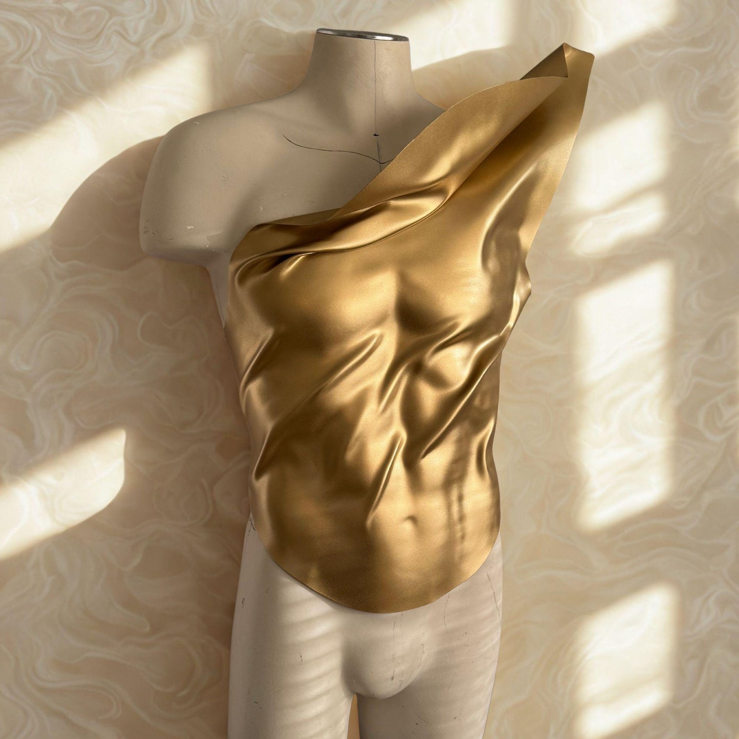 Custom Gold Corset: Men's Warrior Fashion Armor