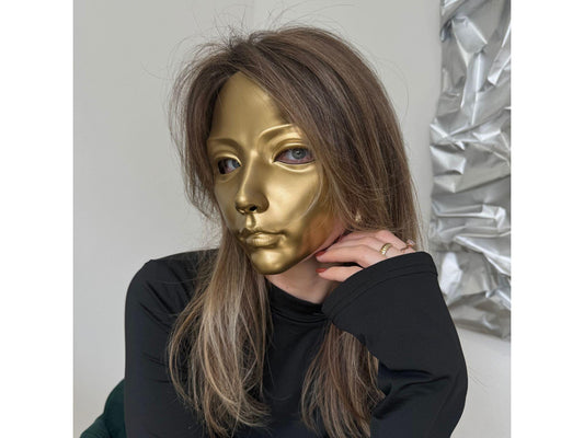 Handcrafted Gold Mask: Adjustable Masquerade, Cosplay, Halloween