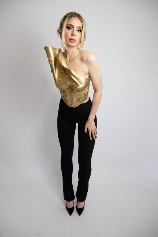 Gold Baroque Breastplate Corset