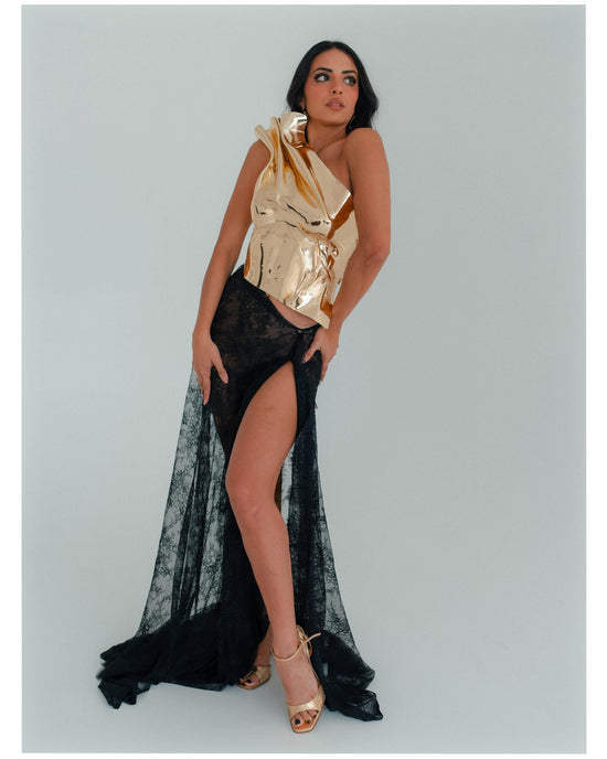 Gold Chrome Statement Corset