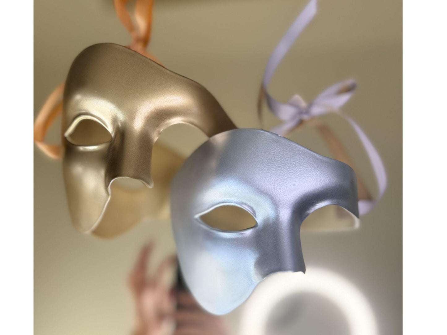 Gold Venetian Half Mask: Adjustable Masquerade Ball Accessory