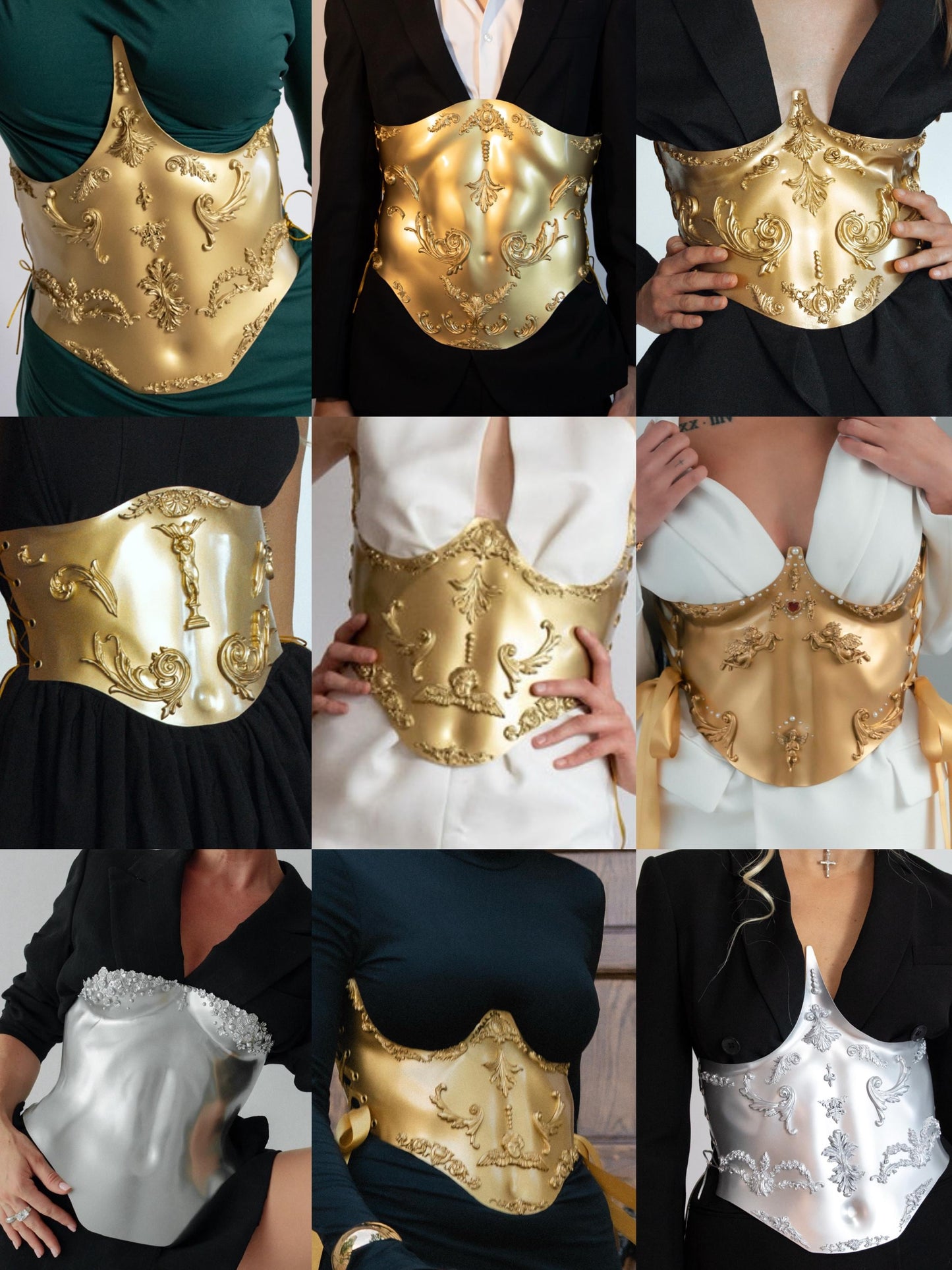Private Custom Corset Listing, Made To Order Metallic Sculptural Wearable Art