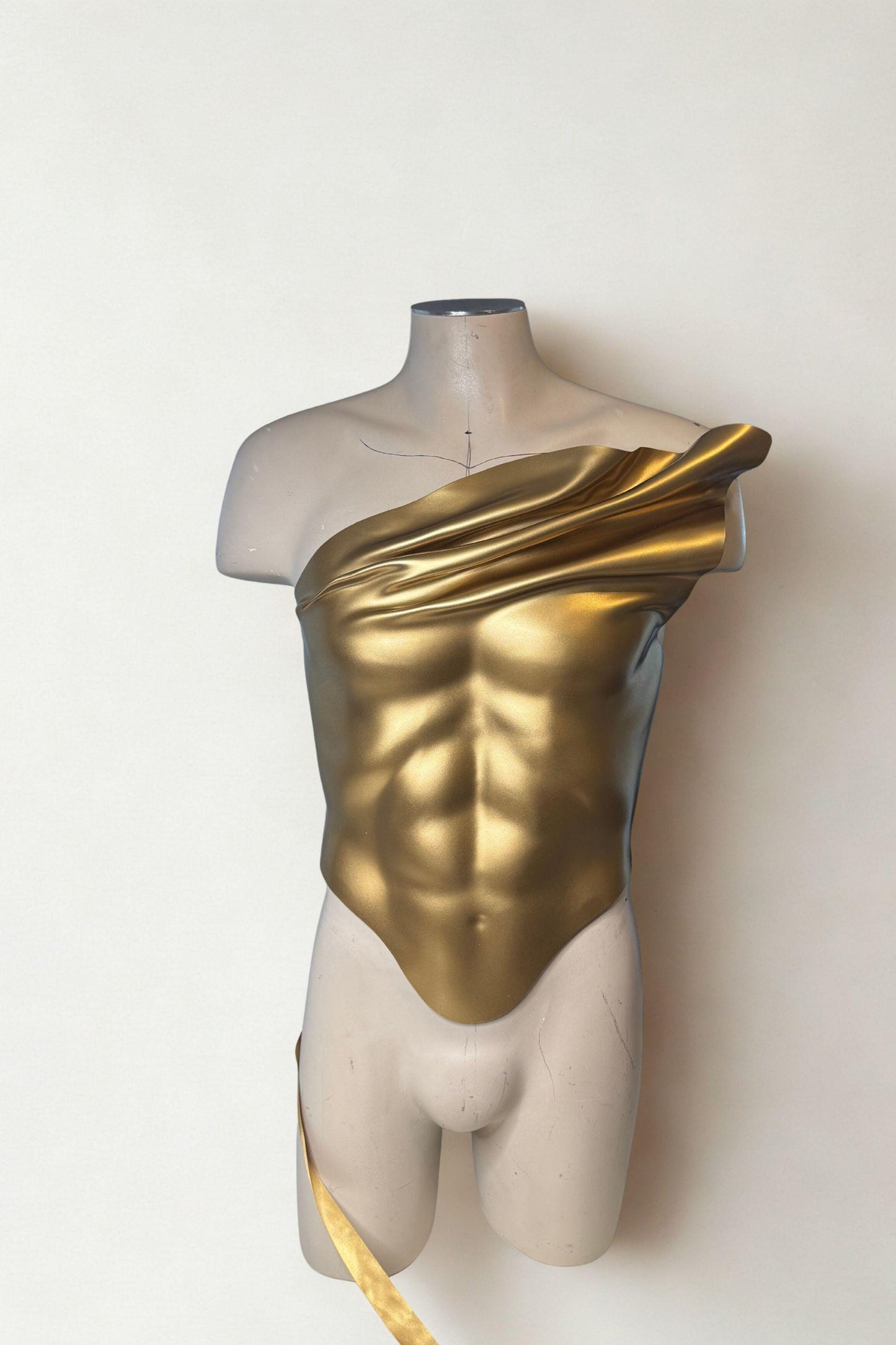 Custom Gold Corset: Men's Warrior Fashion Armor