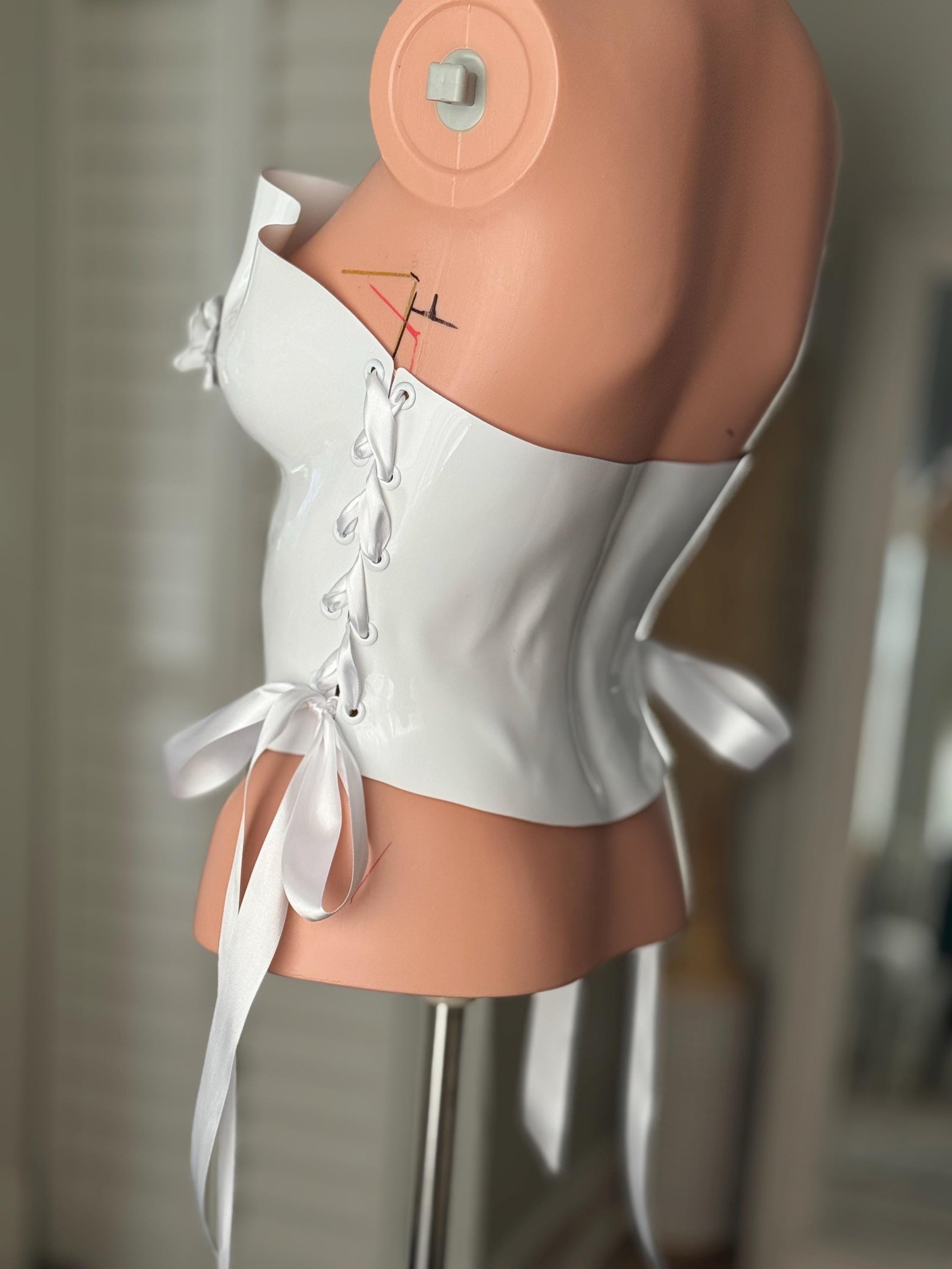 White Floral Bridal Corset