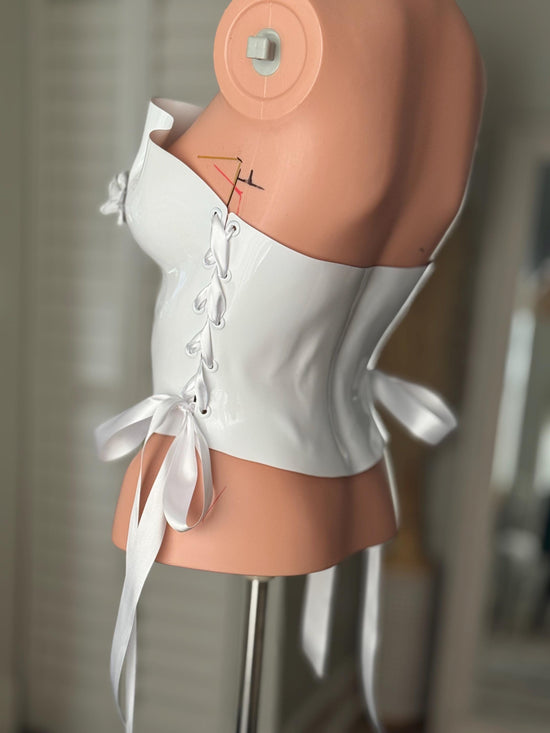 White Floral Bridal Corset