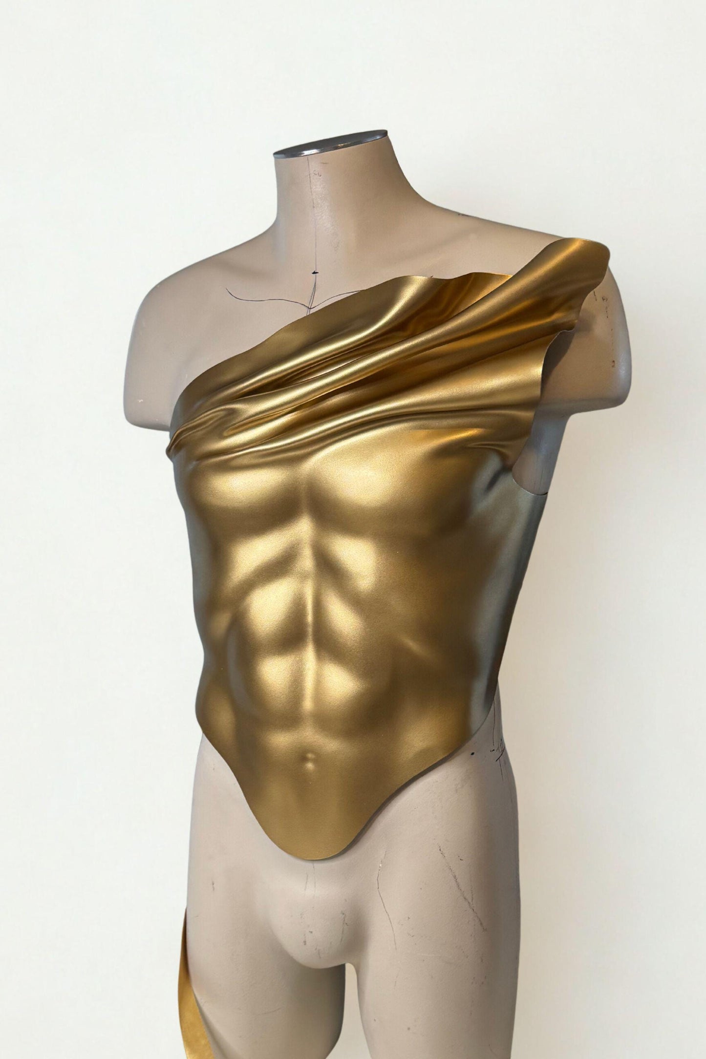 Custom Gold Corset: Men's Warrior Fashion Armor