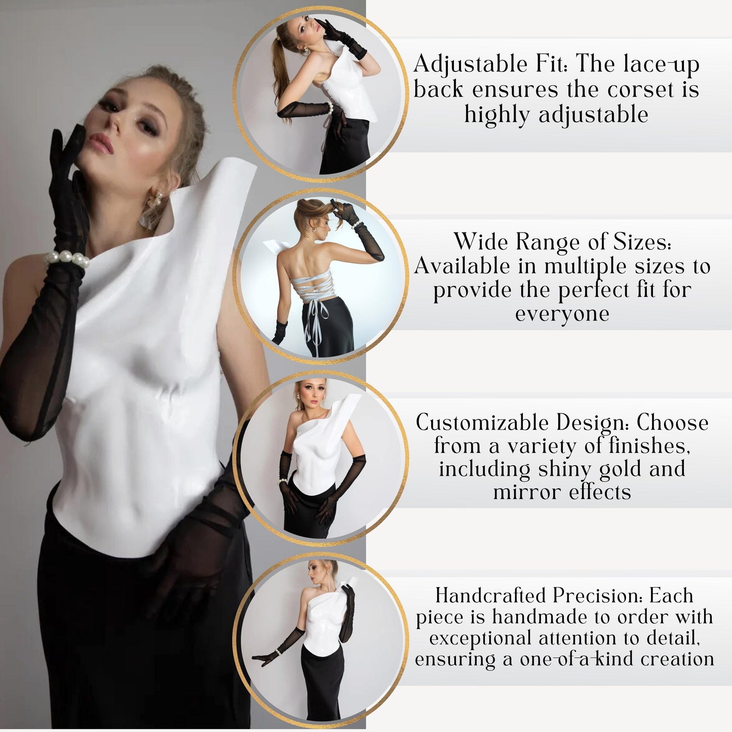 Custom Bridal Bustier: Modern Corset Top, Fantasy Wedding Outfit