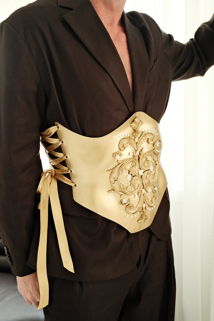 The Midas Gold Embellished  Baroque Corset