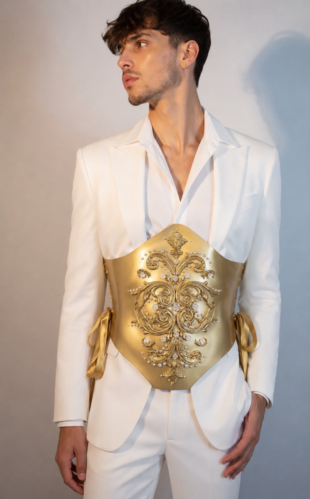 The Midas Gold Embellished  Baroque Corset