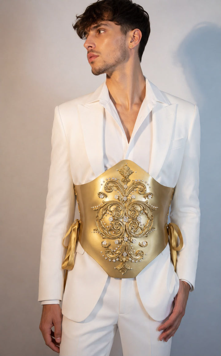 The Midas Gold Embellished  Baroque Corset