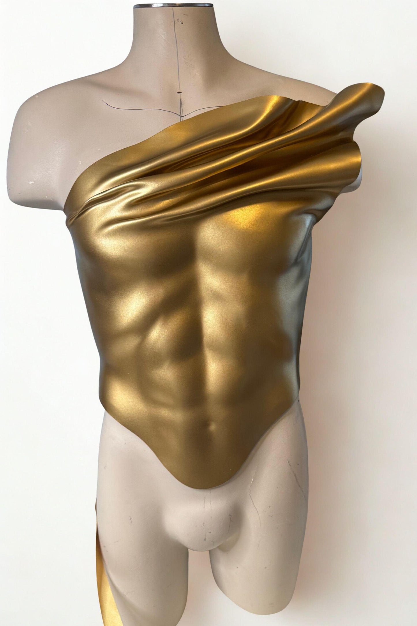 Custom Gold Corset: Men's Warrior Fashion Armor