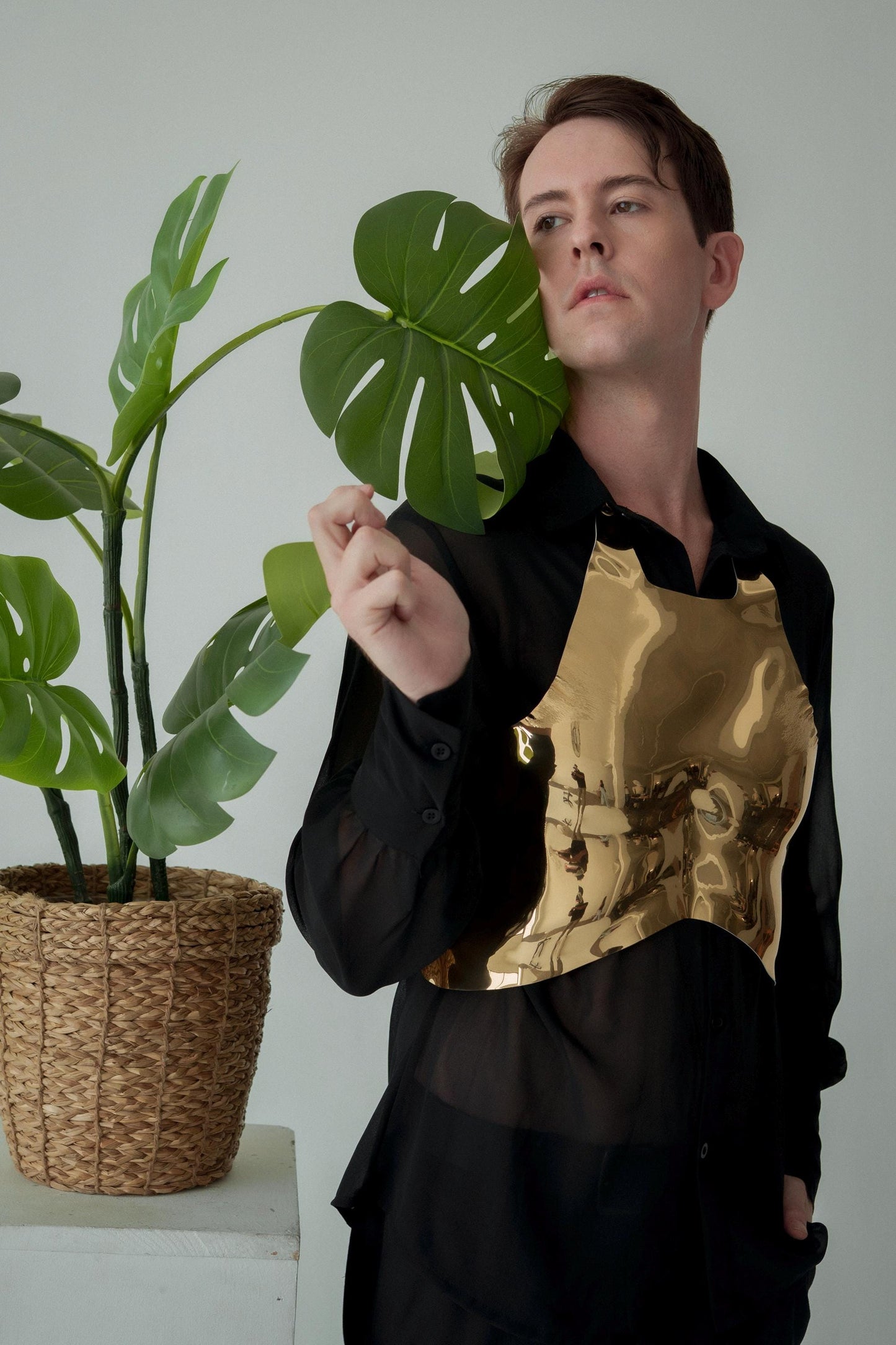 Gold Corset Breastplate: Avant Garde Festival Costume