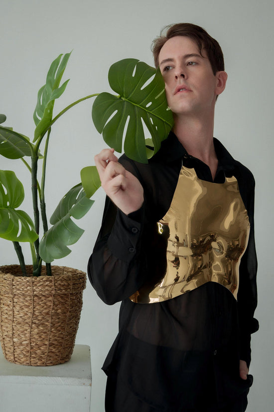 Avant- Garde Gold Corset Breastplate