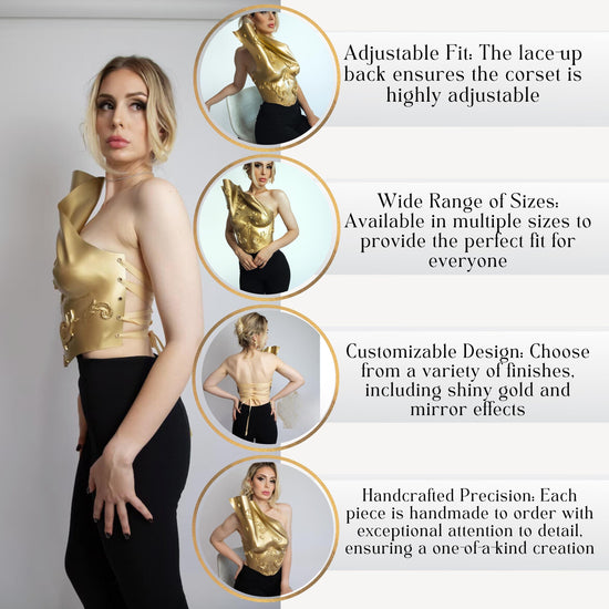 Gold Baroque Breastplate Corset