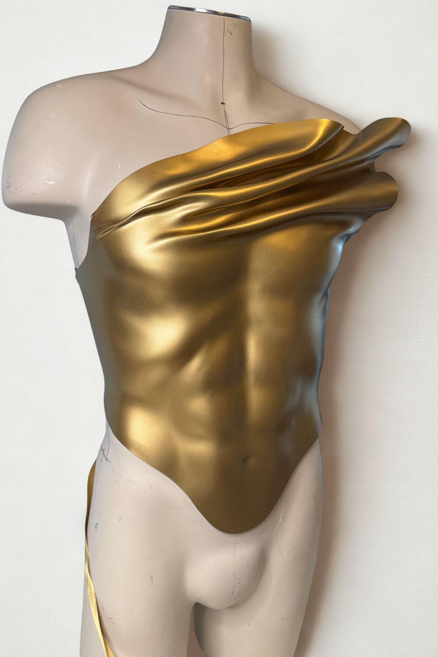 Custom Gold Corset: Men's Warrior Fashion Armor