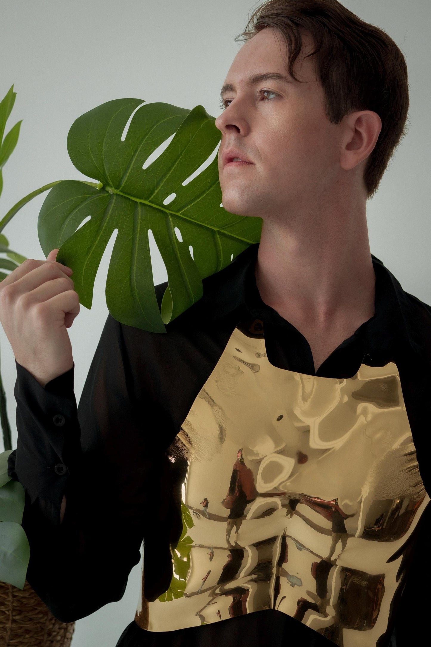 Gold Corset Breastplate: Avant Garde Festival Costume