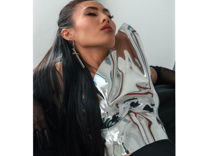 Silver Chrome Armor Corset