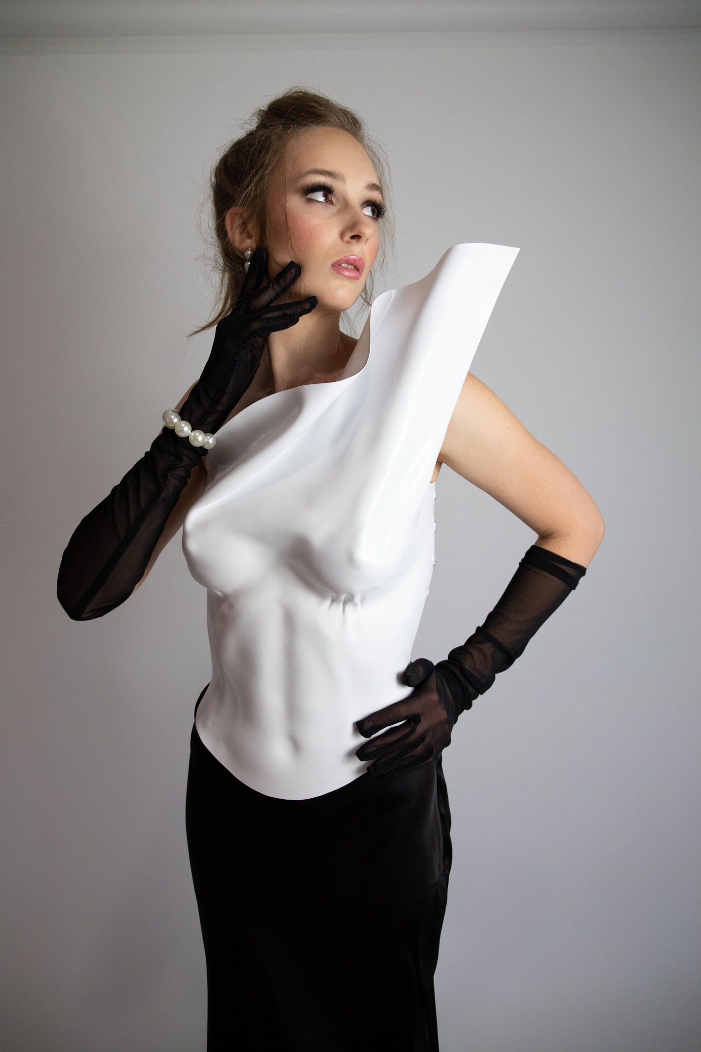 Sculptural Bridal Corset Top: Modern Wedding Bustier