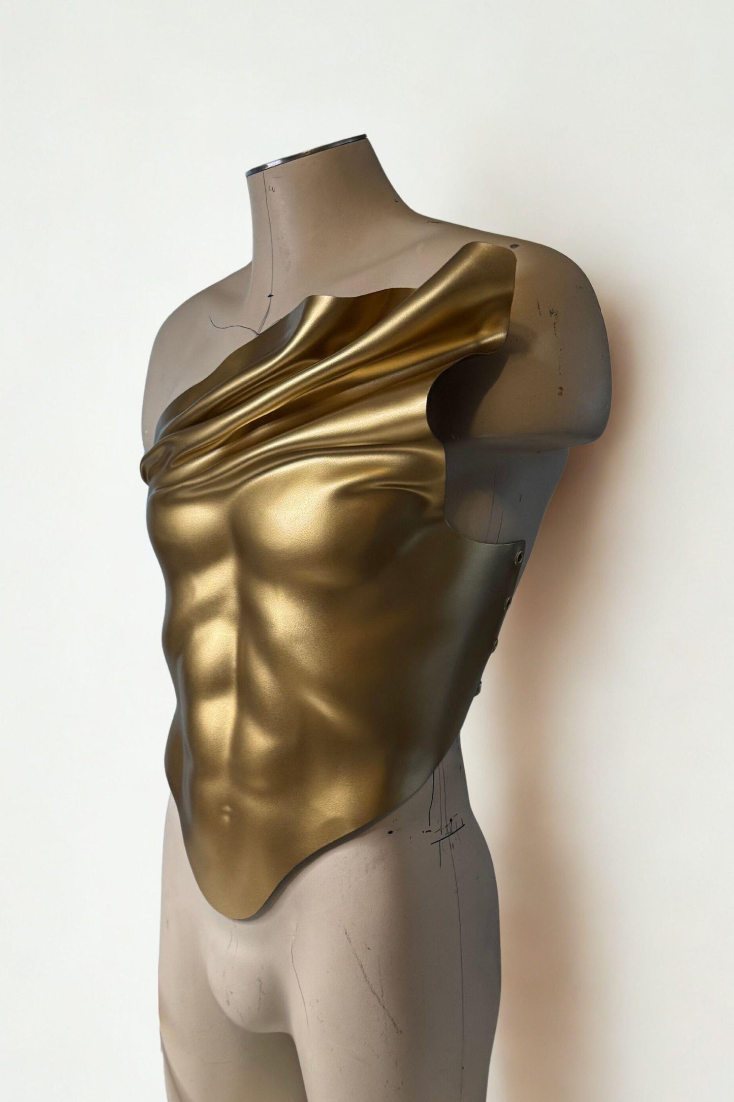 Custom Gold Corset: Men's Warrior Fashion Armor