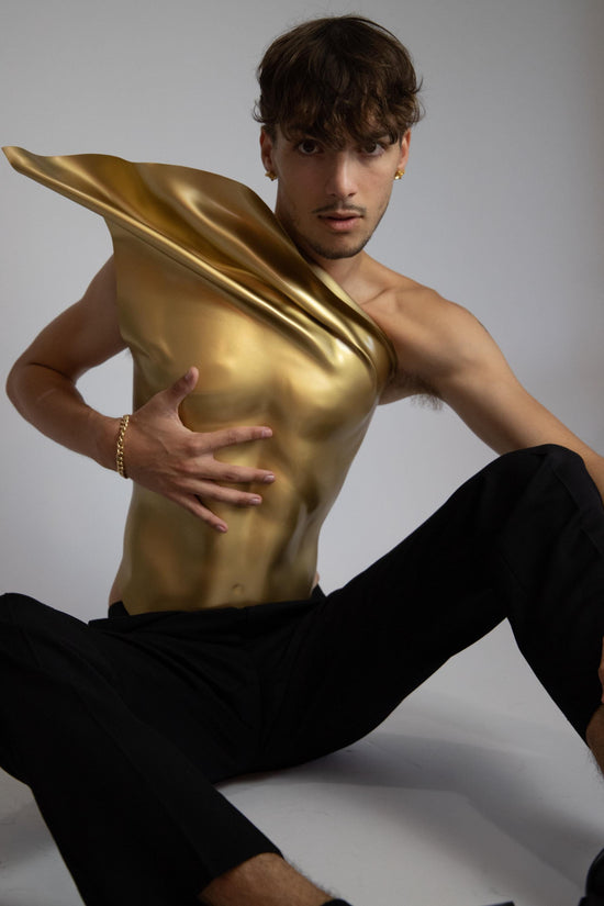 Gold Sculptural Warrior Armor Corset for Men