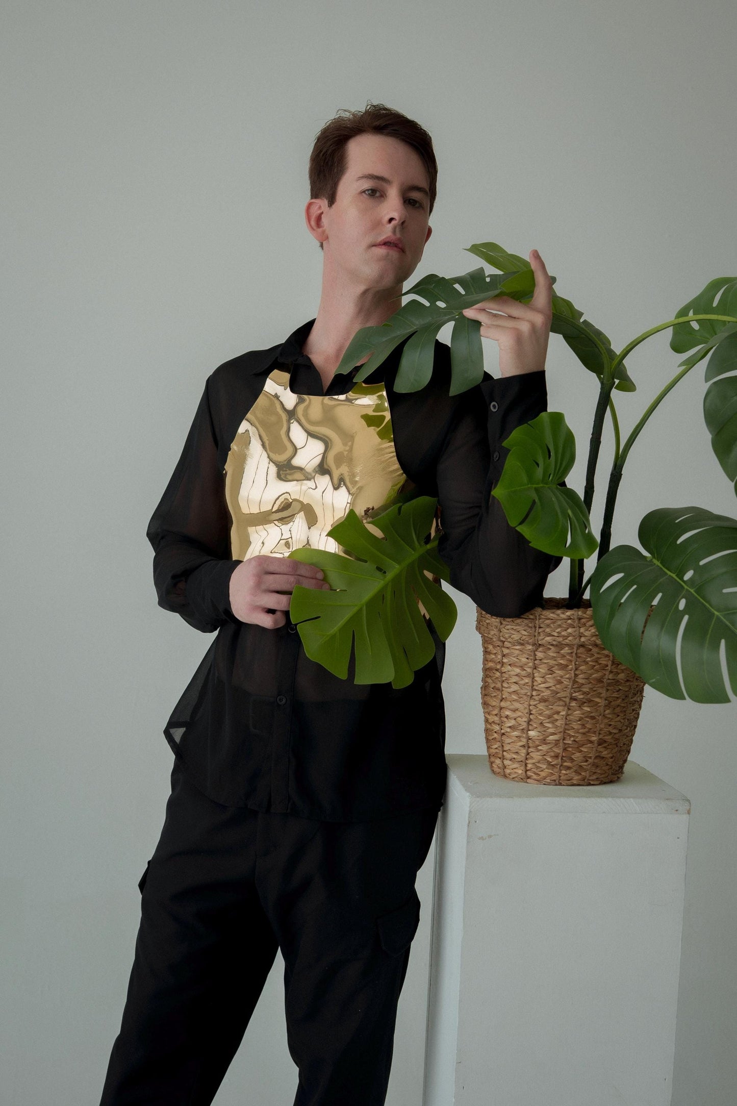 Gold Corset Breastplate: Avant Garde Festival Costume