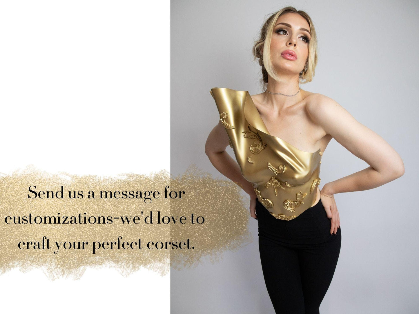 Gold Barocco Corset: Queen Cosplay Breastplate, Modern Armor