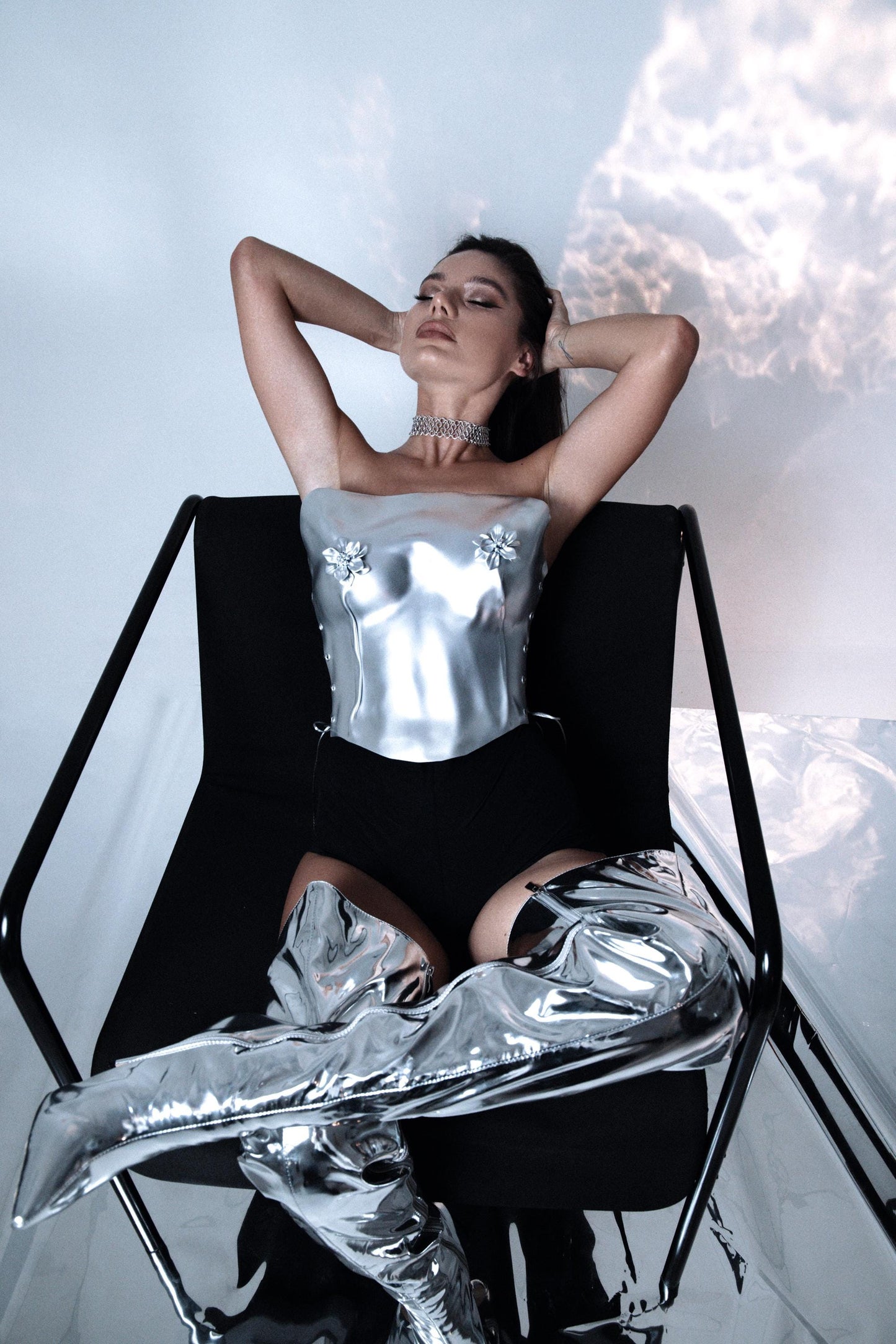 Handmade White Floral Bridal Corset Top: Strapless Wedding Bustier