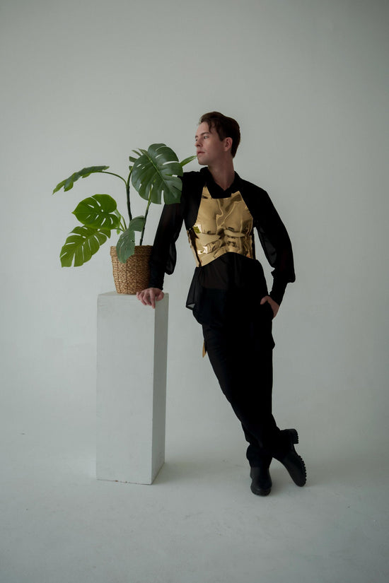 Avant- Garde Gold Corset Breastplate