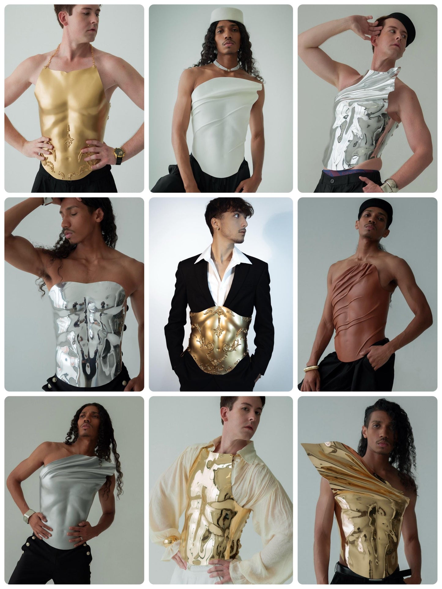 Gold Corset Breastplate: Avant Garde Festival Costume