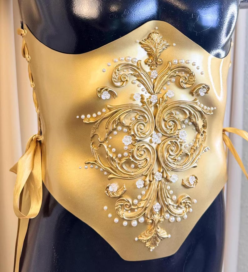 The Midas Gold Embellished  Baroque Corset