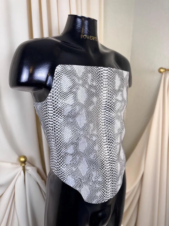 Men’s Silver Serpent Armor Corset