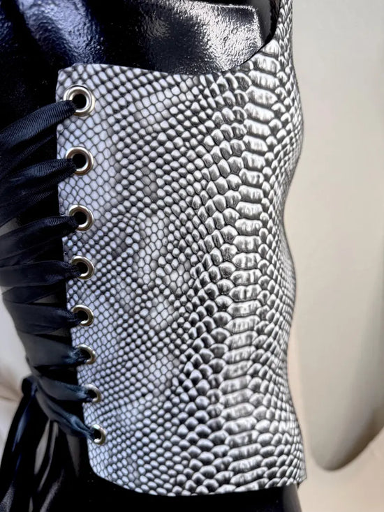 Men’s Silver Serpent Armor Corset