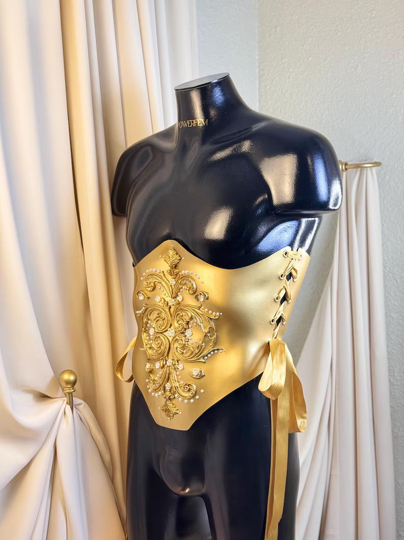 The Midas Gold Embellished  Baroque Corset