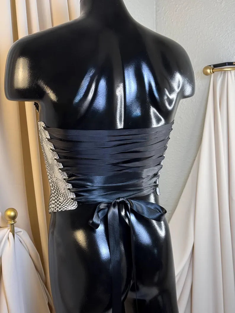 Men’s Silver Serpent Armor Corset