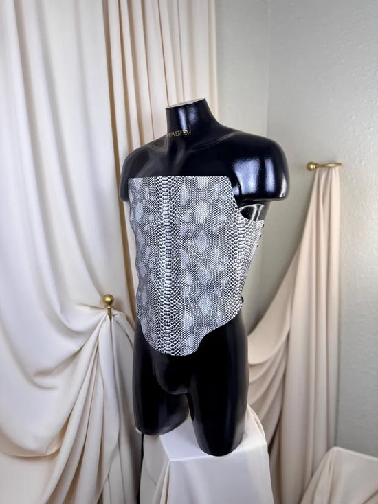 Men’s Silver Serpent Armor Corset