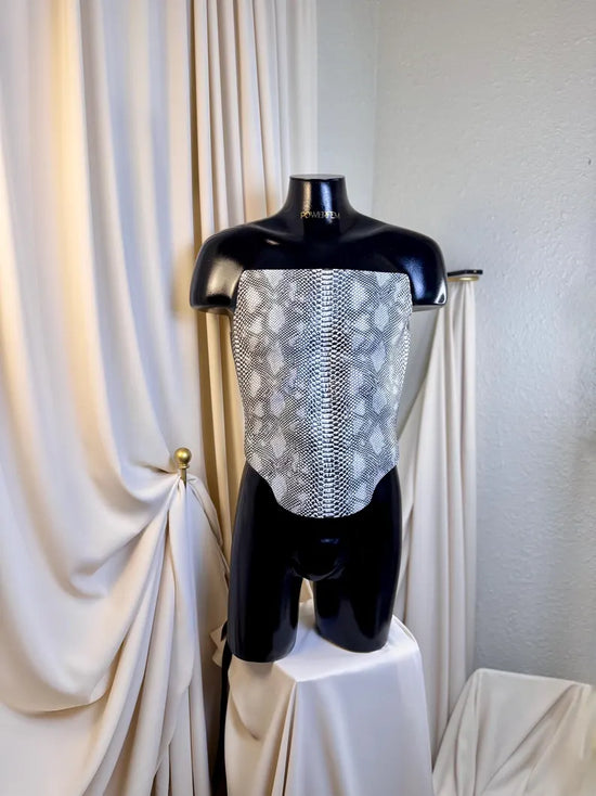 Men’s Silver Serpent Armor Corset