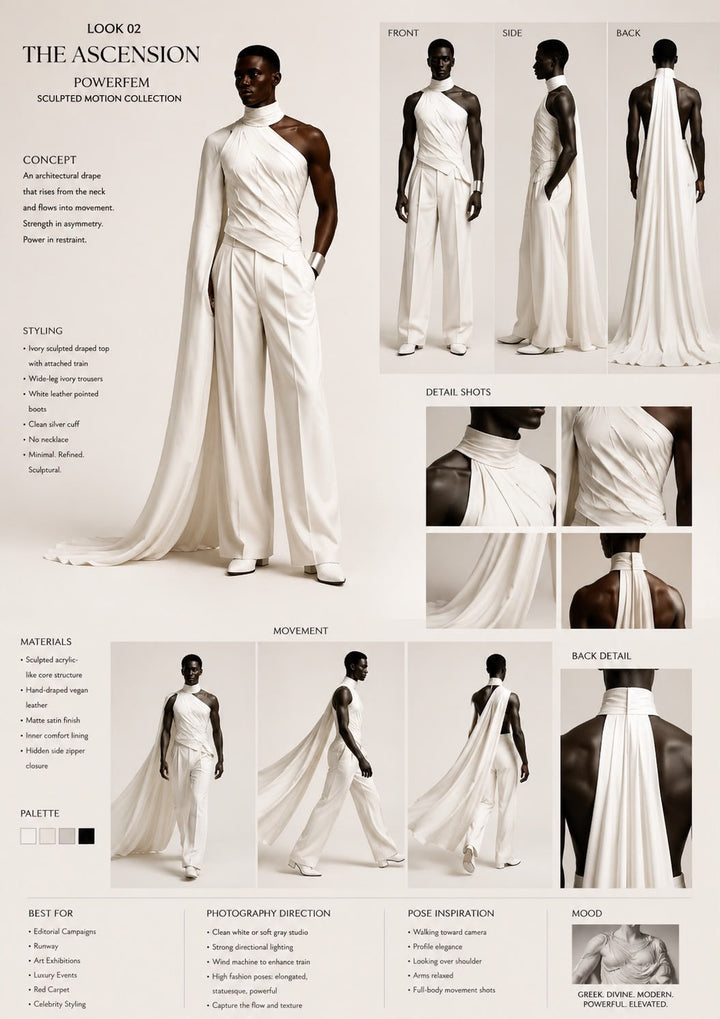 The Ascension Bridal Drape Statement Corset